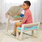 Little Tikes 1pc Superbe Bureau Carré Enfants Table Set Bleu Vert/Beige