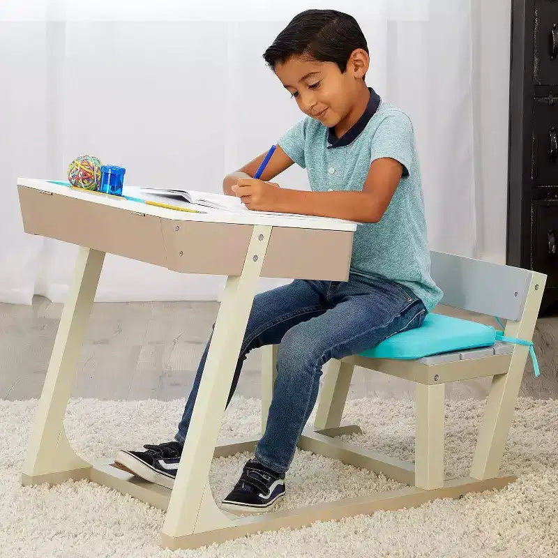 Little Tikes 1pc Superbe Bureau Carré Enfants Table Set Bleu Vert/Beige