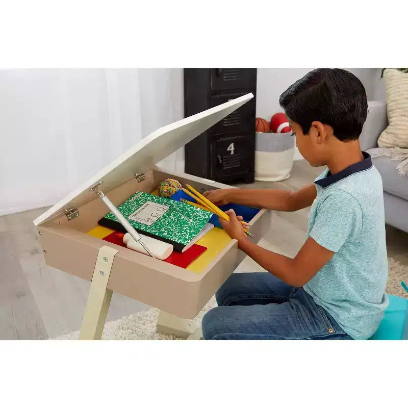 Little Tikes 1pc Superbe Bureau Carré Enfants Table Set Bleu Vert/Beige