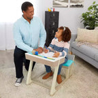Little Tikes 1pc Superbe Bureau Carré Enfants Table Set Bleu Vert/Beige