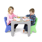 Table et chaises Simplay3 Play Around pour enfants : table en plastique, aucun assemblage requis, ensemble 3 pièces