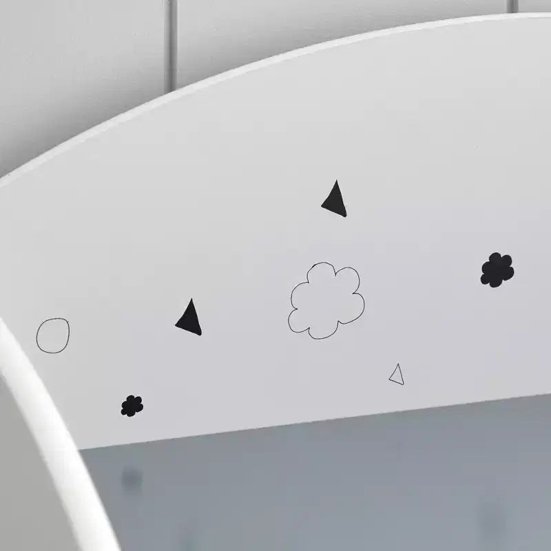 Ensemble table et chaises pour enfants Buylateral Talori avec bibliothèque Gris/Blanc
