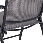 Lot de 4 chaises pliantes Outsunny au design simple et élégant, confortables pour la terrasse, le jardin et les voyages