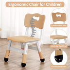 Ensemble table et chaises pour enfants, bureau réglable en hauteur avec 4 sièges pour les 2-10 ans, table d'activités artistiques, plateau de table graffiti, pieds antidérapants
