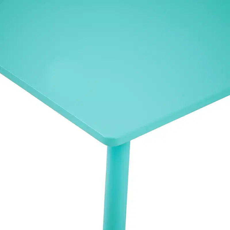 Ensemble table et chaises pour enfants VECELO, table carrée design Windsor avec 2 chaises, convient aux jeux et activités des enfants, vert