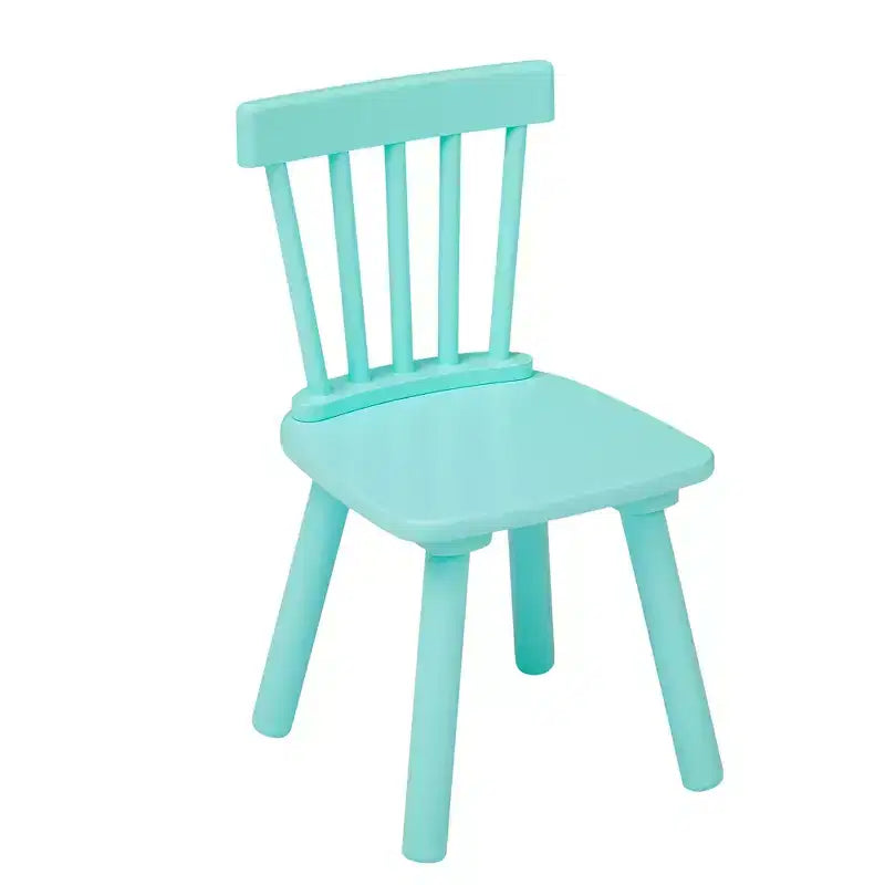 Ensemble table et chaises pour enfants VECELO, table carrée design Windsor avec 2 chaises, convient aux jeux et activités des enfants, vert