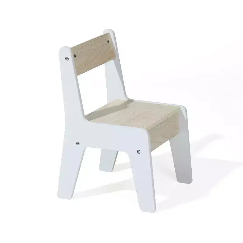 Table et 2 chaises pour enfants LuxenHome avec tableau à dessin et d'activités - Marron