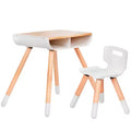 WeeSprout Toddler Desk & Chair Set, Sturdy Solid Wood Legs + Desk Surface, Adjustable Height