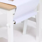 Ensemble table et chaises pour enfants LuxenHome avec support de rouleau de papier, table d'activités en bois pour tout-petits avec bacs de rangement et étagère à livres, 3-6 ans, marron
