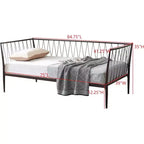 Cadre de lit de repos en métal bronze pour matelas d'environ 97 × 191 cm