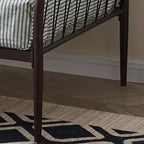Cadre de lit de repos en métal bronze pour matelas d'environ 97 × 191 cm