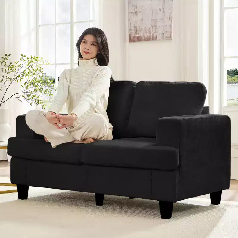 Canapé sectionnel 56 pouces, causeuse en tissu chenille, convertible confortable, canapés 2 places rembourrés