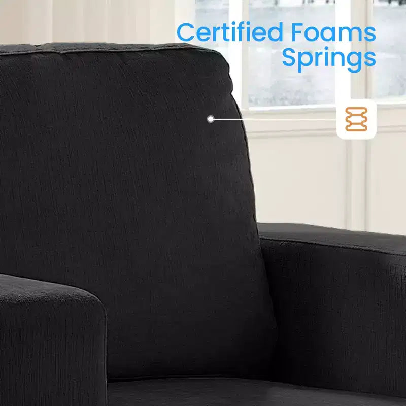 Canapé sectionnel 56 pouces, causeuse en tissu chenille, convertible confortable, canapés 2 places rembourrés