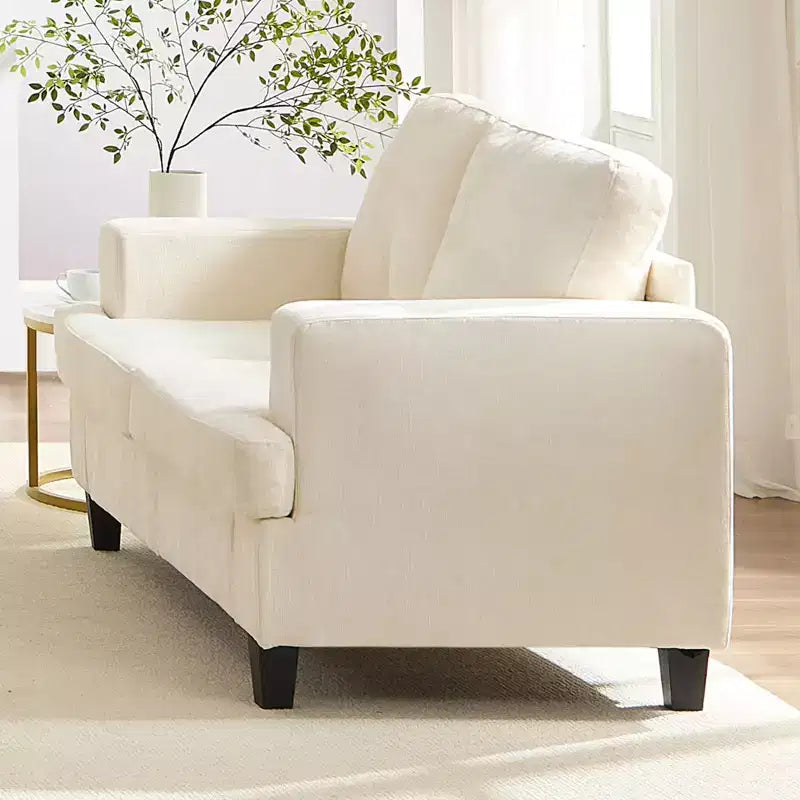 Canapé sectionnel 56 pouces, causeuse en tissu chenille, convertible confortable, canapés 2 places rembourrés