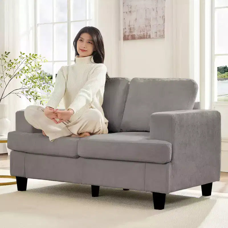 Canapé sectionnel 56 pouces, causeuse en tissu chenille, convertible confortable, canapés 2 places rembourrés