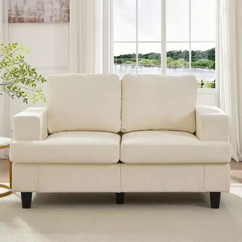Canapé sectionnel 56 pouces, causeuse en tissu chenille, convertible confortable, canapés 2 places rembourrés