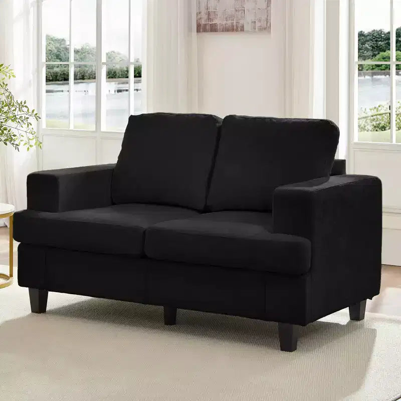 Canapé sectionnel 56 pouces, causeuse en tissu chenille, convertible confortable, canapés 2 places rembourrés