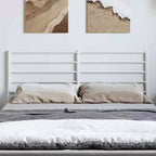 Tête de lit en métal blanc pour matelas d'environ 137 × 191 cm