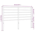 Tête de lit en métal blanc pour matelas d'environ 137 × 191 cm