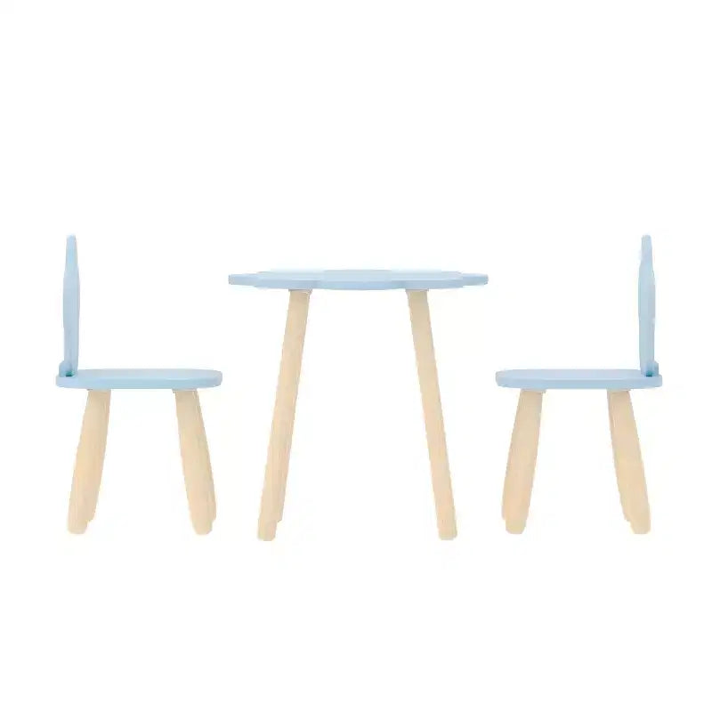 Ensemble table et chaises 3 pièces nuage en bois pour enfants Buzz & Bloom