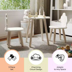 Ensemble table et chaises 3 pièces nuage en bois pour enfants Buzz & Bloom