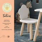 Ensemble table et chaises 3 pièces nuage en bois pour enfants Buzz & Bloom