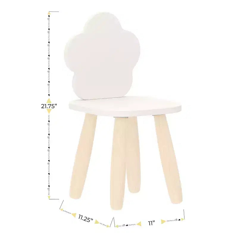 Ensemble table et chaises 3 pièces nuage en bois pour enfants Buzz & Bloom
