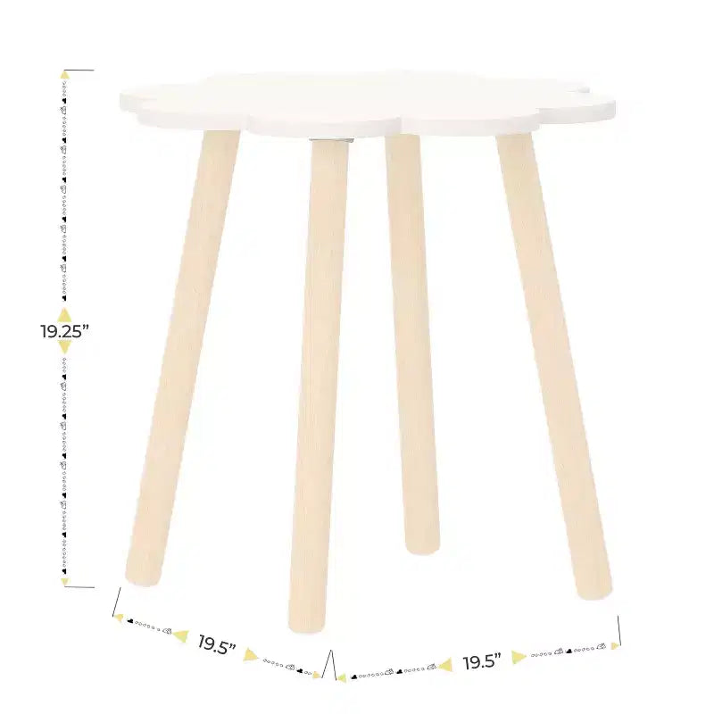 Ensemble table et chaises 3 pièces nuage en bois pour enfants Buzz & Bloom