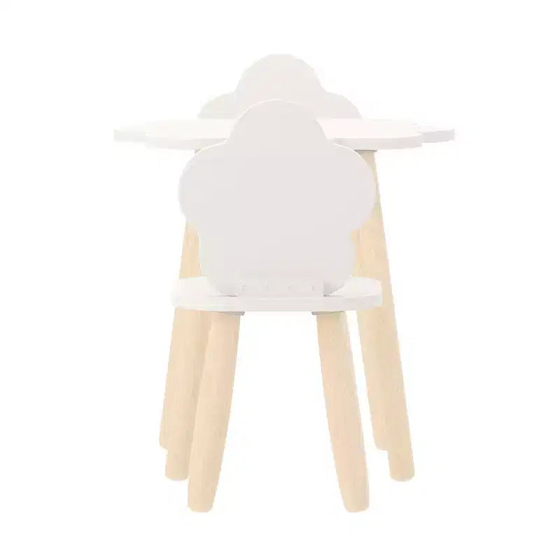 Ensemble table et chaises 3 pièces nuage en bois pour enfants Buzz & Bloom