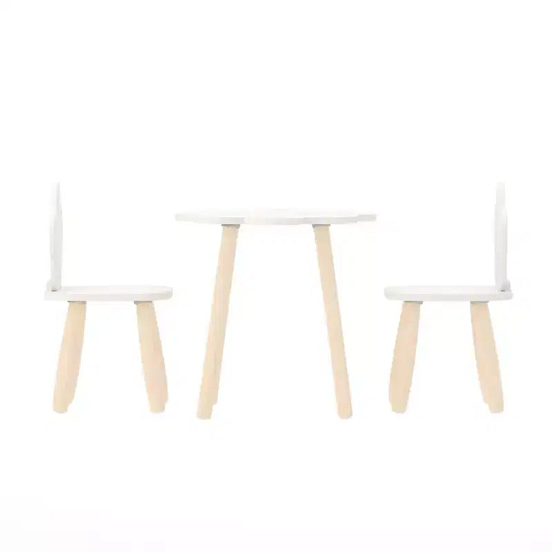 Ensemble table et chaises 3 pièces nuage en bois pour enfants Buzz & Bloom