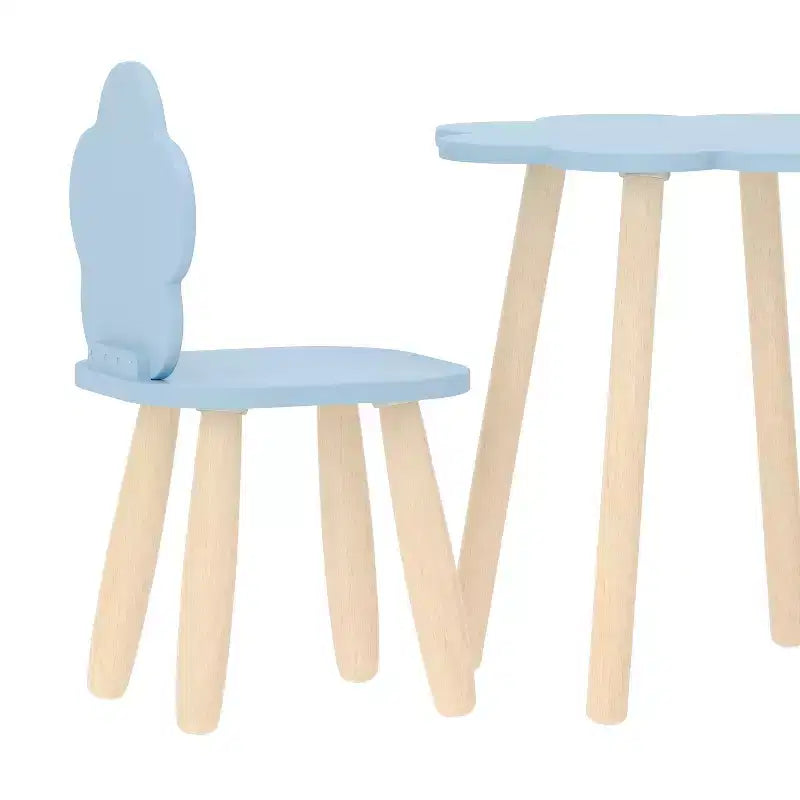 Ensemble table et chaises 3 pièces nuage en bois pour enfants Buzz & Bloom