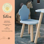 Ensemble table et chaises 3 pièces nuage en bois pour enfants Buzz & Bloom
