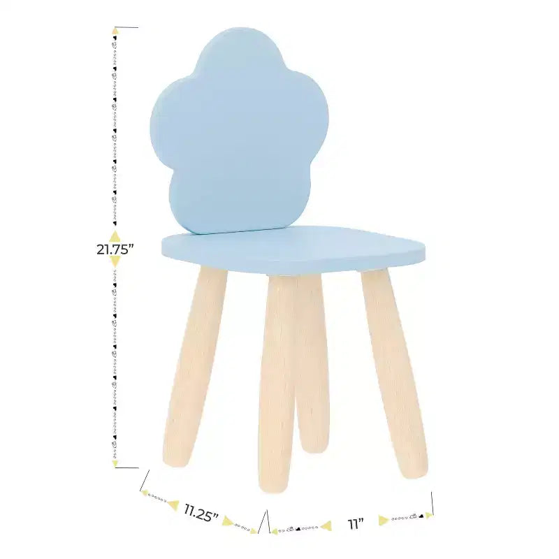 Ensemble table et chaises 3 pièces nuage en bois pour enfants Buzz & Bloom