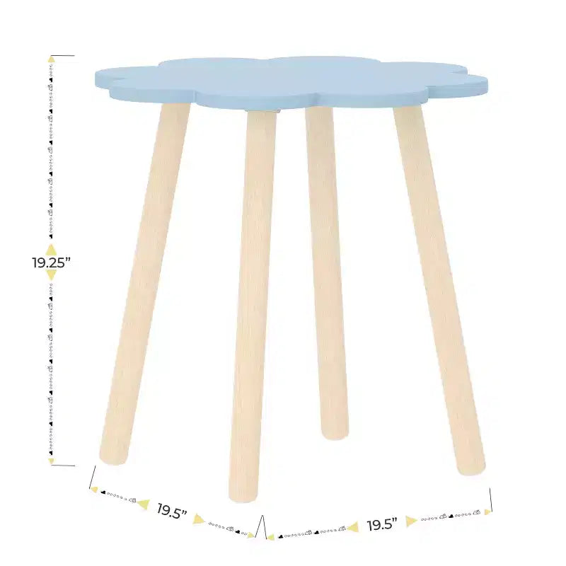 Ensemble table et chaises 3 pièces nuage en bois pour enfants Buzz & Bloom