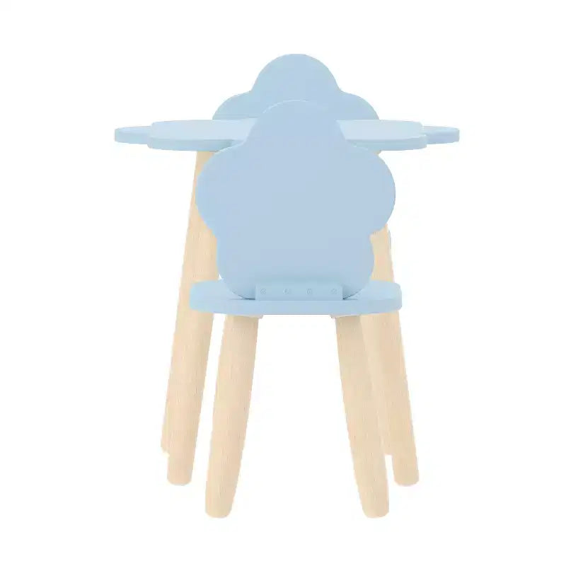 Ensemble table et chaises 3 pièces nuage en bois pour enfants Buzz & Bloom