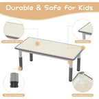 Ensemble Table et 4 Chaises pour Enfants, Table et Chaises Réglables en Hauteur pour Tout-Petits, Mobilier de Jeu pour Enfants pour la Lecture, le Dessin