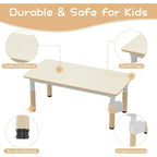 Ensemble Table et 6 Chaises pour Enfants avec Boîte de Rangement, Table et Chaises Réglables en Hauteur pour Enfants de 2 à 10 Ans, pour Garderie, Salle de Classe, Maison