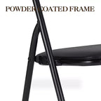 Chaises et table pliantes en métal, chaises pliantes rembourrées en cuir avec coussin confortable, ensemble table et chaises rembourrées pour manger, lire, jouer