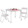 Metal Folding Chairs and Table, Leather Padded Folding Chairs with Comfortable Cushion, Upholstered Activity Table Set for Eating, Reading, Playing