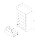 Commode 5 tiroirs Vito