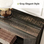 Console de ferme rustique en bois veiné avec un charme vintage et simple