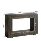 Console de ferme rustique en bois veiné avec un charme vintage et simple
