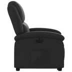 Fauteuil inclinable manuel avec dossier/repose-pieds réglable, canapé inclinable en similicuir gris pour un confort optimal