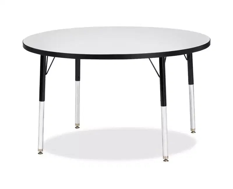 Table ronde Jonti-Craft Berries, hauteur élémentaire, bord coloré, 107 x 107 cm, noir