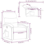Fauteuil inclinable de massage, dossier/repose-pieds réglable - Noir