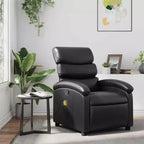Fauteuil inclinable de massage, dossier/repose-pieds réglable - Noir