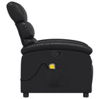 Fauteuil inclinable de massage, dossier/repose-pieds réglable - Noir