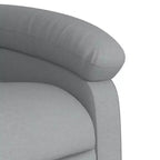 Fauteuil inclinable releveur pour personnes âgées - Tissu gris clair, aide à la levée électrique, inclinaison manuelle, confort rembourré, poche latérale, cadre solide