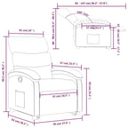 Fauteuil inclinable releveur pour personnes âgées - Tissu gris clair, aide à la levée électrique, inclinaison manuelle, confort rembourré, poche latérale, cadre solide