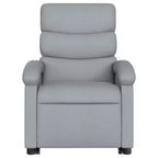 Fauteuil inclinable releveur pour personnes âgées - Tissu gris clair, aide à la levée électrique, inclinaison manuelle, confort rembourré, poche latérale, cadre solide